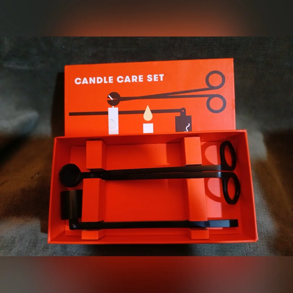 Candle Care Set with Black Tools